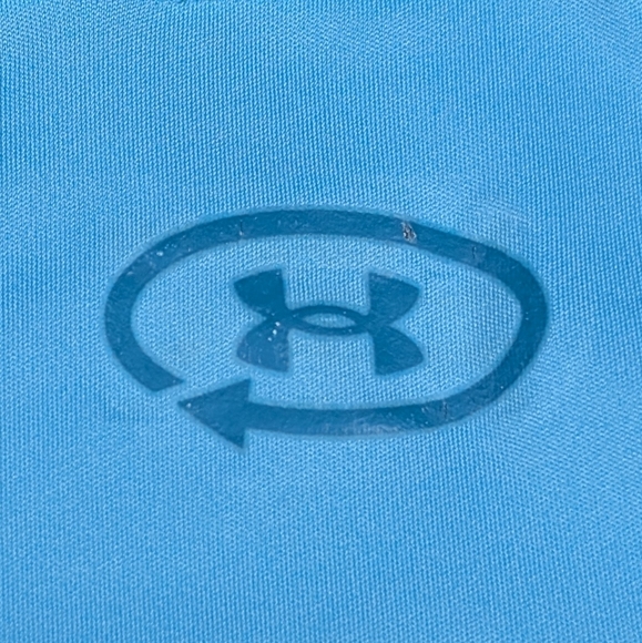 Under Armour Green Semi-Fitted Heat Gear Workout T-shirt Blue Women's Size Large - Picture 13 of 15